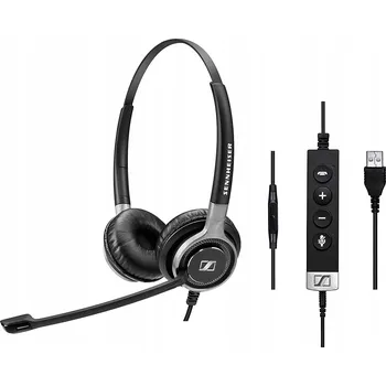 Sluchátka Drátová sluchátka do uší Call centrum / kancelář Sennheiser SC 665 USB