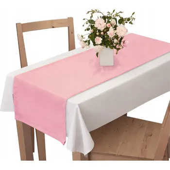 ubrus BĚHOUN NA STŮL UBRUS 40x120 CM DEKORATIVNÍ HLADKÝ RŮŽOVÝ
