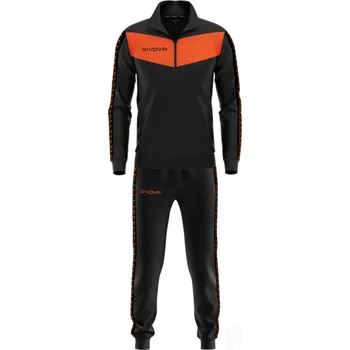 Pánské oblečení Souprava GIVOVA VISA BANDA, barva 1028 černá - zářivě oranžová, velikost M