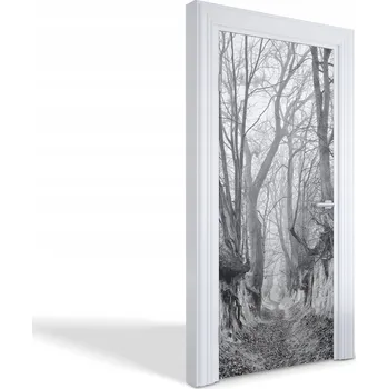Fototapeta Samolepící nálepka na dveře s potiskem do obýváku Temný les 95x205 cm