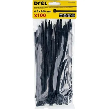 Stahovací páska UPÍNACÍ PÁSKY PÁSKA STAHOVACÍ PÁSKY4,8X200mm 100 Ks