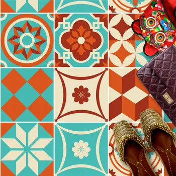 Fototapeta Samolepky na podlahové dlaždice 30x30 cm, marocké azulejo vzor dlaždic