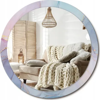 Zrcadlo Zrcadlo s potiskem do koupelny ložnice obývacího pokoje XXL 100 cm Abstraktní tekutina