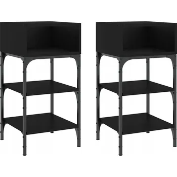 Noční stolek Noční stolek černý 35x34,5x70 cm