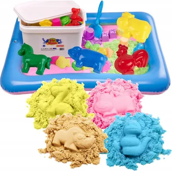 kinetický písek BibiMoon Kinetický písek 4 kg SADA PÍSKOVIŠTĚ FORMIČKY