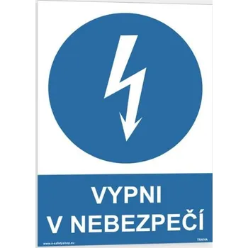 Traiva s.r.o. Vypni v nebezpečí Verze: Samolepka 210 x 297 mm (A4) tl. 0.1 mm - Kód: 00290