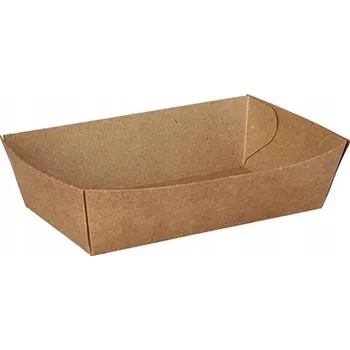 Jednorázové nádobí Papírové tácky odolné proti mastnotě 12x7x3,5cm 50 Ks