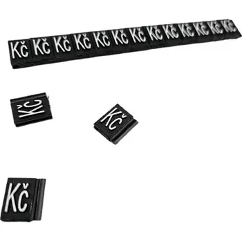 Samolepící etiketa Plastové 3D cenovky náhradní znak Kč bílý (Kč-W)