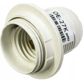 Objímka na žárovku Objímka žárovky s límcem redukce E27 bílá