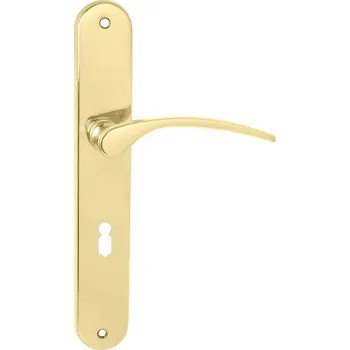 MPK - LAURA BB otvor pro klíč, klika/klika, 90 mm OLV - Mosaz leštěná lakovaná