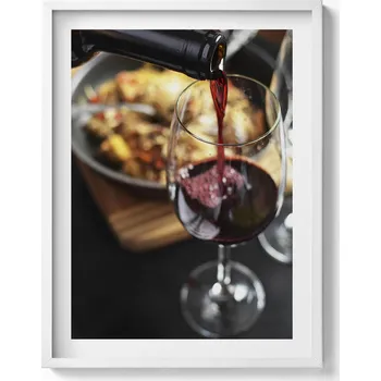 Obraz Elegantní obraz do obývacího pokoje Nalévání červeného vína do sklenice 60x80 cm