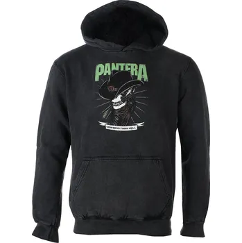 Pánské oblečení mikina s kapucí pánské Pantera - Skeleton Cowboy Stone Wash - ROCK OFF - PANSWHD43MC