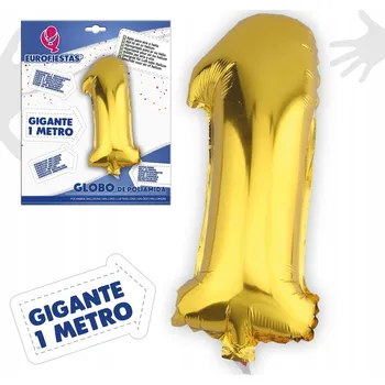 Balónek Velký balónek Číslice 1 - Zlatý XL - 100 cm