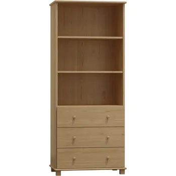 Knihovna Nabytek-dreveny.cz Dřevěná knihovna MB 96 borovice masiv 90x190x42 cm Barevné provedení: Přírodní lakovaná