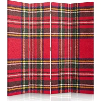 Paraván Paraván Feeby s kostkovaným vzorem 1 145 x 180 cm