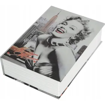 Pokladnička KOVÁ POKLADNIČKA KNIHA SEJF NA PENÍZE TAJNÁ SCHRÁNKA VELKÁ ÚLOŽNÝ PROSTOR MARILYN