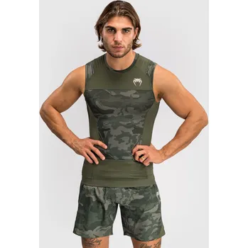 Pánský rashguard - funkční triko Venum G-Fit Air - bez rukávů - Army Camo Velikost: L