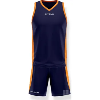 Fotbal Basketbalový komplet GIVOVA POWER, barva 0401 tmavě modrá - oranžová, velikost 3XL