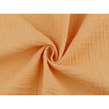 Mušelín / dvojitá gázovina METRÁŽ - 4 (59) hořčicová světlá