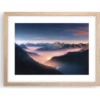 Obraz Obraz plakát v rámu světlý dub do obýváku 40x30 krajina foto na zeď