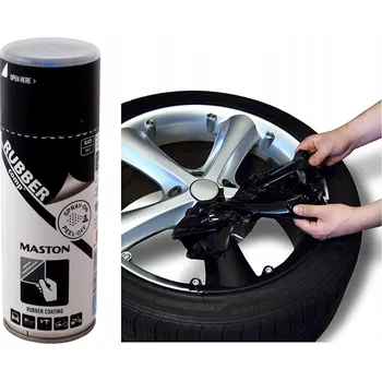 Barva ve spreji GUMA ČERNÁ MATNÁ FÓLIE ve spreji 400ml RUBBER MASTON vysoce účinná 946
