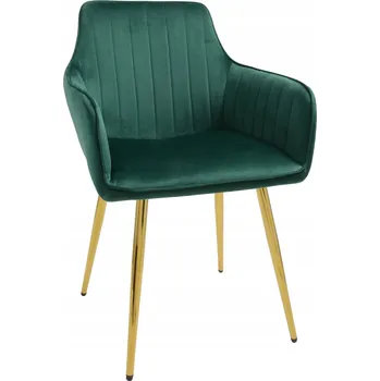 Křeslo Křeslo DANKOR DESIGN SIL, ZELEŇ zelené, zlaté nohy