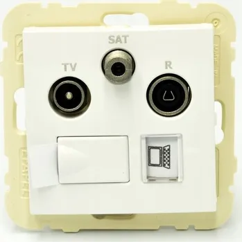 Elektrická zásuvka Anténní a internetová zásuvka do zdi Efapel bílá