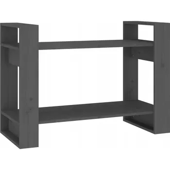 Knihovna Dřevěný regál na knihy šedý 80x35x56,5 cm