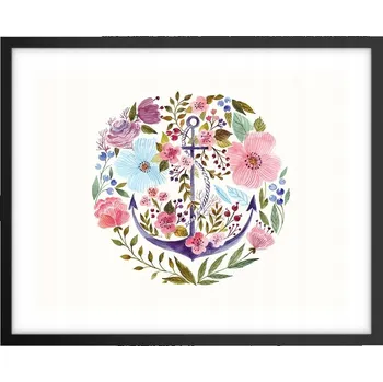 Obraz Foto obraz, plakát na zeď v černém rámu 50x40 kotva, plakáty do obýváku