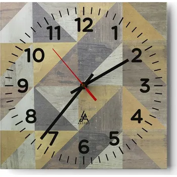 Hodiny Kuchyňské nástěnné hodiny 30x30 Abstrakce Skleněné hodiny do obýváku Moderní Tiché