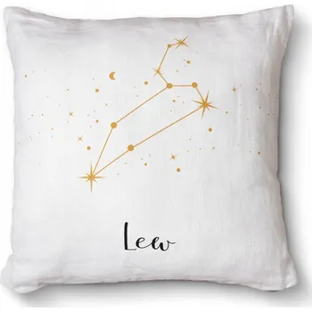 Dekorativní polštářek Měkký dekorativní polštář s potiskem 40x40 cm - Znamení zvěrokruhu Lev