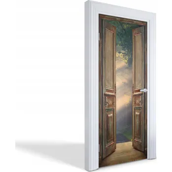 Fototapeta Dekorativní samolepka na dveře osvěží vzhled Otevřená brána lesa 85x205 cm
