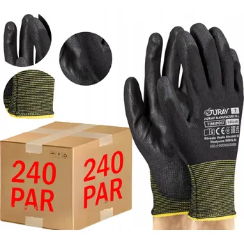 Pracovní rukavice Rukavice Pracovní Polyuretanové Dílenské Se Stahovací Gumou Velikost 7/S - 240 Párů
