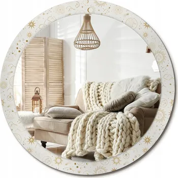 Zrcadlo Zrcadlo s ozdobným skleněným rámem s potiskem Mystický vzor 90 cm