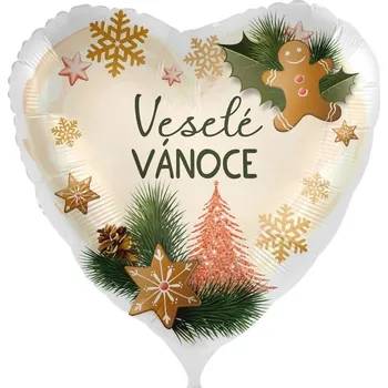Balónek Foliový balonek Veselé Vánoce CZ - 43cm