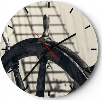 Hodiny Nástěnné hodiny do kuchyně 30x30 Moře Voda Skleněné hodiny do obýváku Tiché