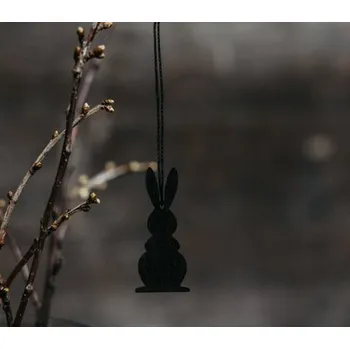 Velikonoční dekorace Zajíček Hugo závěsný, černý