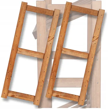 Dílenský regál Dřevěný skladový regál Wamar-Sosenka 85,5 x 1,8 x 33 cm, max. nosnost 50 kg na polici