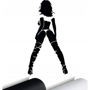 Samolepicí dekorace na vozidlo NÁLEPKA na auto ŽENA HŮL PŘITAŽLIVÁ 8x15