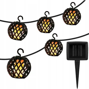 Venkovní osvětlení Světelný řetěz Blow 300 cm solární černý