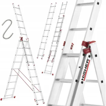 Žebřík Multifunkční hliníkový Žebřík ALVE Helper 3x9