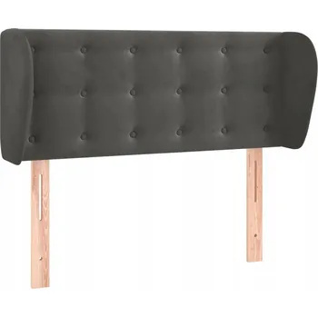 Čelo postele Uszak Samet 103x23x78/88 Šedé