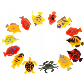 Figurka SADA FIGUREK RYBIČKY MOŘSKÁ ZVÍŘATA 14 KS. KRAB
