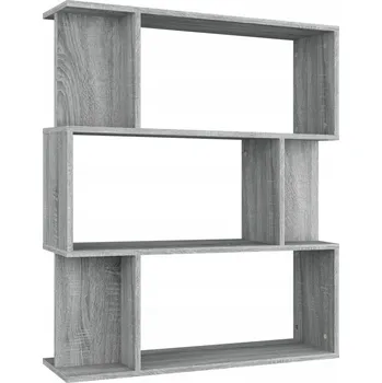 Knihovna Regál SONOMA 80x24x96 cm, šedý dub