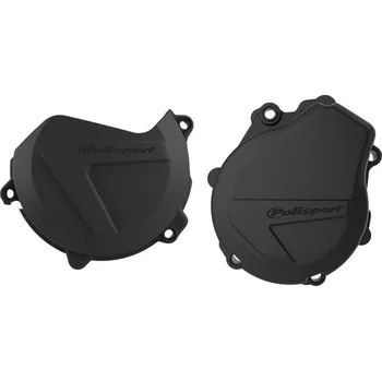 Ochranné kryty spojky a zapalování POLISPORT černé KTM EXC-F 450 (Racing) 2017-2023
