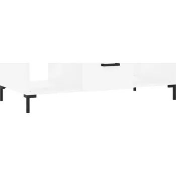 Konferenční stolek Konferenční stolek s přihrádkami 102x50x40 cm bílý