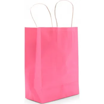 Dárková taška Papírová Taška s Rukojetí (16x22x8cm) - Růžová (130g)