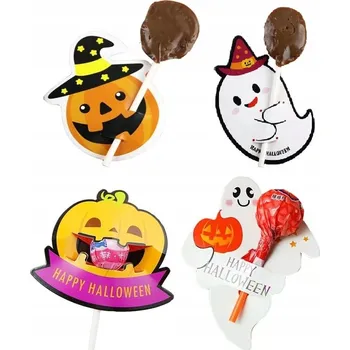 Party dekorace 10x OZDOBNÉ OBALY NA LÍZÁTKA, BRČKA - HALLOWEEN