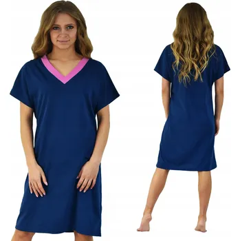 Dámská noční košile Noční košile Born2rest 1003 s krátkým rukávem nad kolena, velikost 3XL