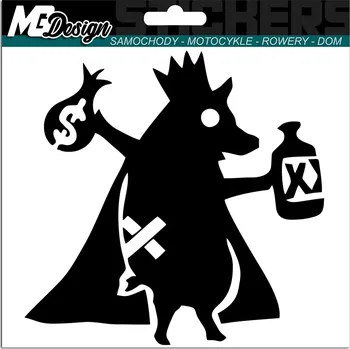 Samolepicí dekorace na vozidlo NÁLEPKA na auto OPILÉ PRASE PENÍZE 15x15 cm